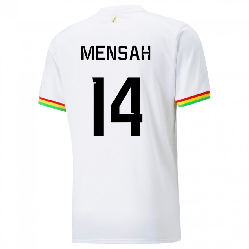 Dzieci Ghany Gideon Mensah #14 Biały Domowa Koszulka 22-24 Koszulki Klubowe