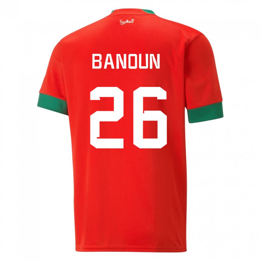 Dzieci Maroka Badr Banoun #26 Czerwony Domowa Koszulka 22-24 Koszulki Klubowe