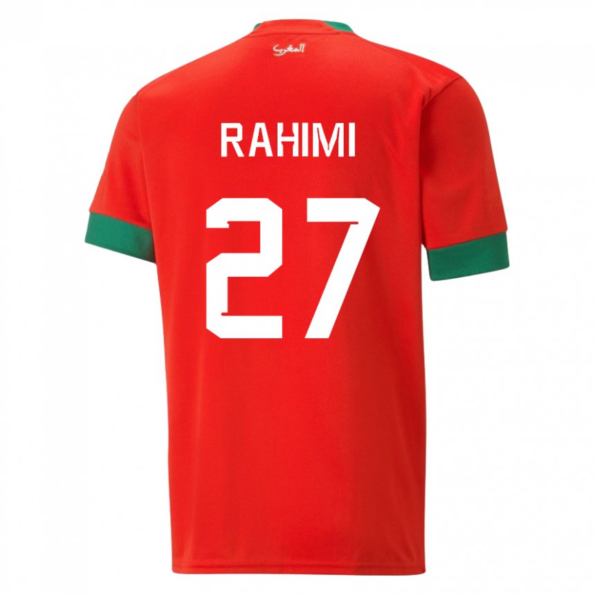 Dzieci Maroka Soufiane Rahimi #27 Czerwony Domowa Koszulka 22-24 Koszulki Klubowe