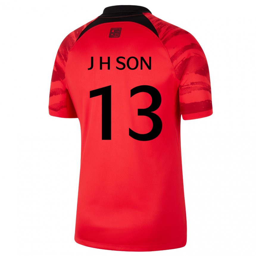 Dzieci Korei Południowej Jun-ho Son #13 Czerwony Czarny Domowa Koszulka 22-24 Koszulki Klubowe
