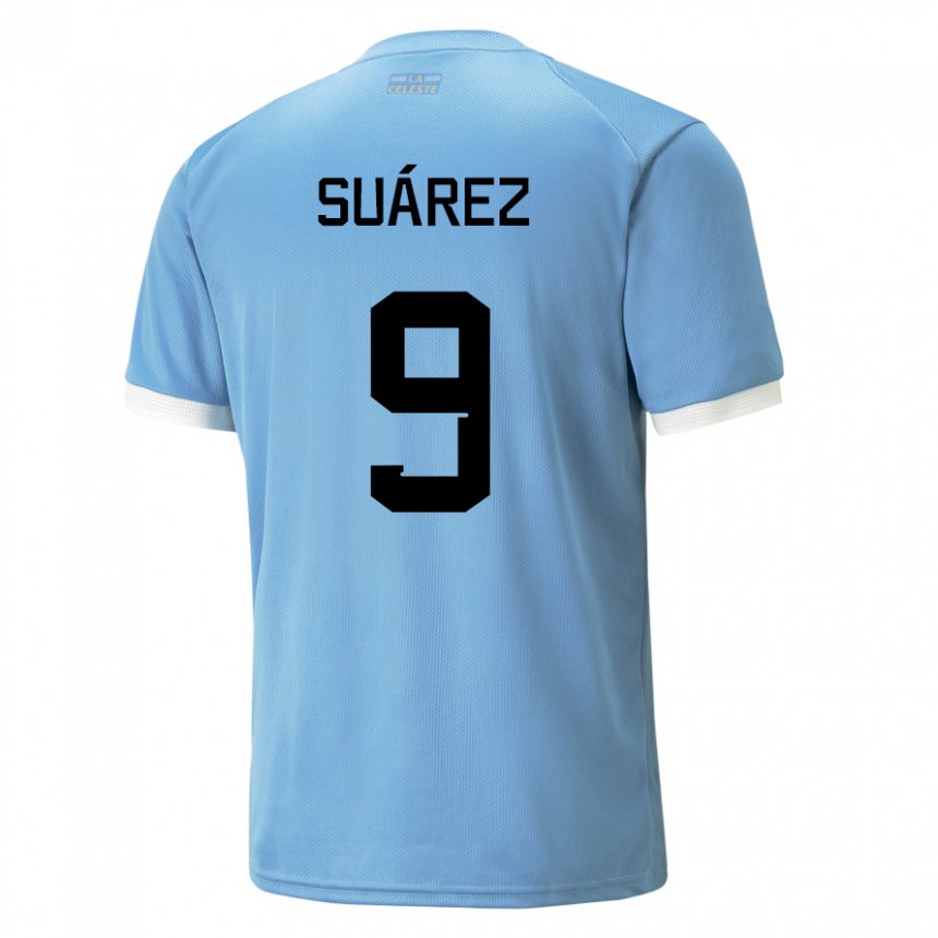 Dzieci Urugwaju Luis Suarez #9 Niebieski Domowa Koszulka 22-24 Koszulki Klubowe