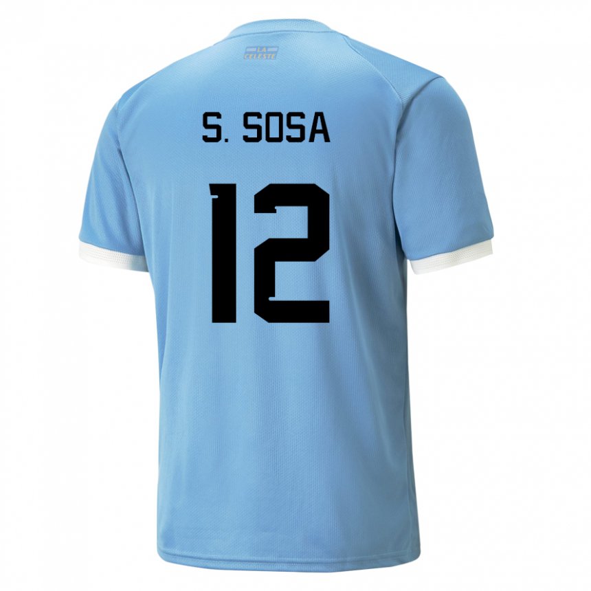 Dzieci Urugwaju Sebastian Sosa #12 Niebieski Domowa Koszulka 22-24 Koszulki Klubowe