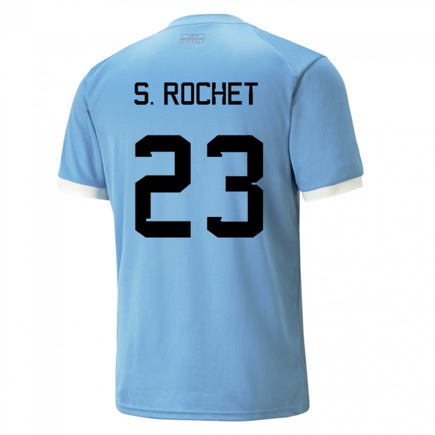 Dzieci Urugwaju Sergio Rochet #23 Niebieski Domowa Koszulka 22-24 Koszulki Klubowe