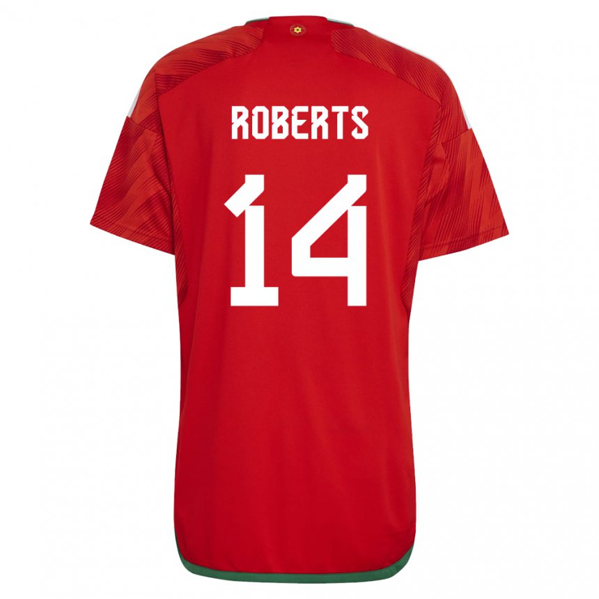 Dzieci Walii Connor Roberts #14 Czerwony Domowa Koszulka 22-24 Koszulki Klubowe