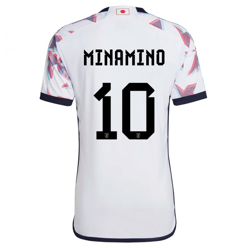 Dzieci Japonii Takumi Minamino #10 Biały Wyjazdowa Koszulka 22-24 Koszulki Klubowe