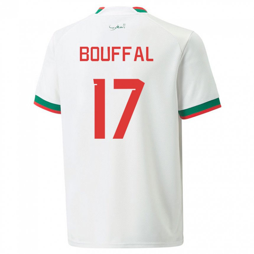 Dzieci Maroka Soufiane Bouffal #17 Biały Wyjazdowa Koszulka 22-24 Koszulki Klubowe