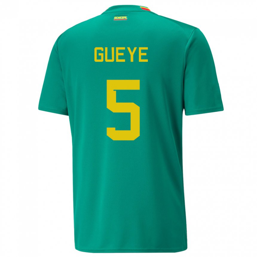 Dzieci Senegalu Idrissa Gueye #5 Zielony Wyjazdowa Koszulka 22-24 Koszulki Klubowe