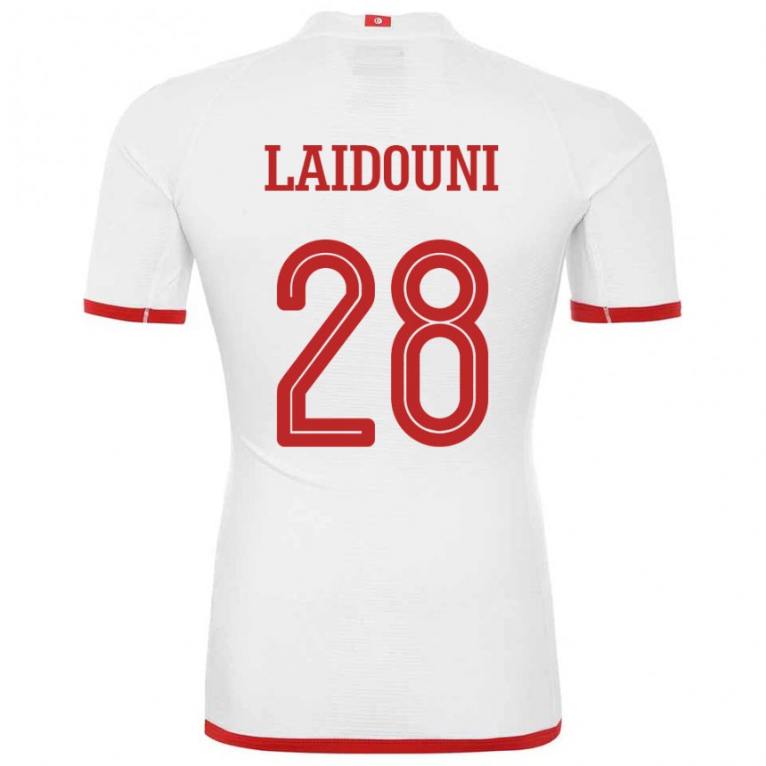Dzieci Tunezji Aissa Laidouni #28 Biały Wyjazdowa Koszulka 22-24 Koszulki Klubowe