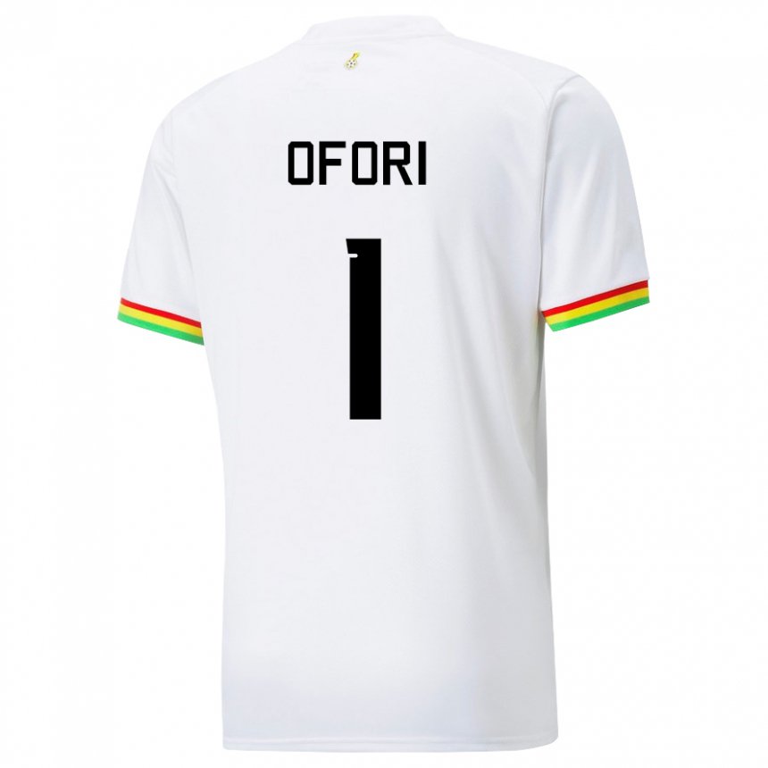 Męski Ghany Richard Ofori #1 Biały Domowa Koszulka 22-24 Koszulki Klubowe