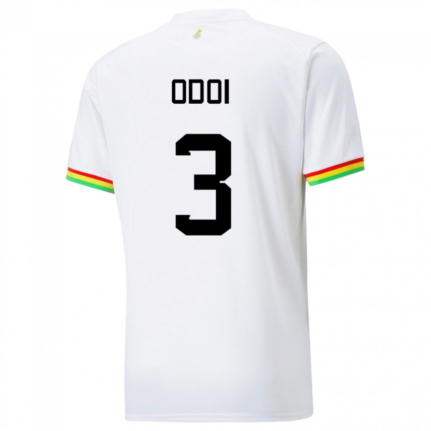 Męski Ghany Denis Odoi #3 Biały Domowa Koszulka 22-24 Koszulki Klubowe