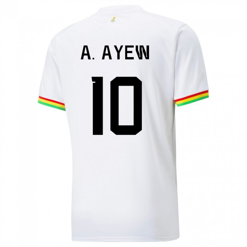 Męski Ghany Andre Ayew #10 Biały Domowa Koszulka 22-24 Koszulki Klubowe