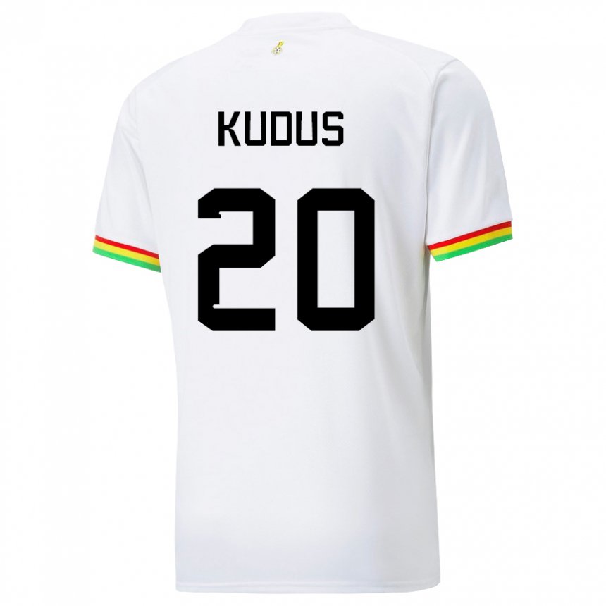 Męski Ghany Mohammed Kudus #20 Biały Domowa Koszulka 22-24 Koszulki Klubowe