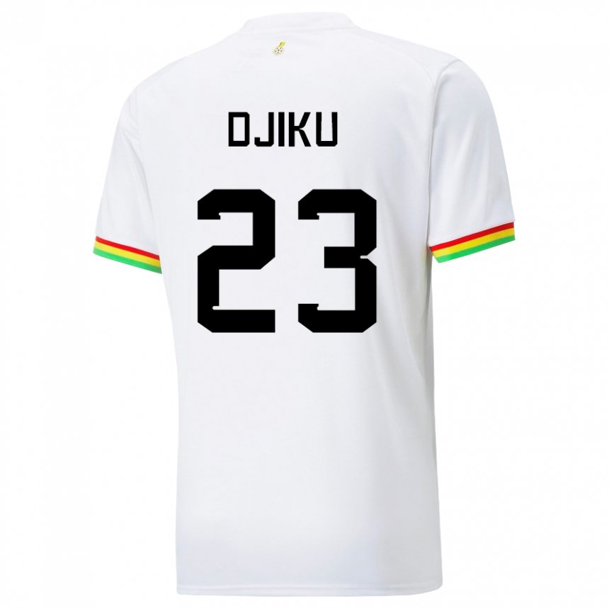 Męski Ghany Alexander Djiku #23 Biały Domowa Koszulka 22-24 Koszulki Klubowe