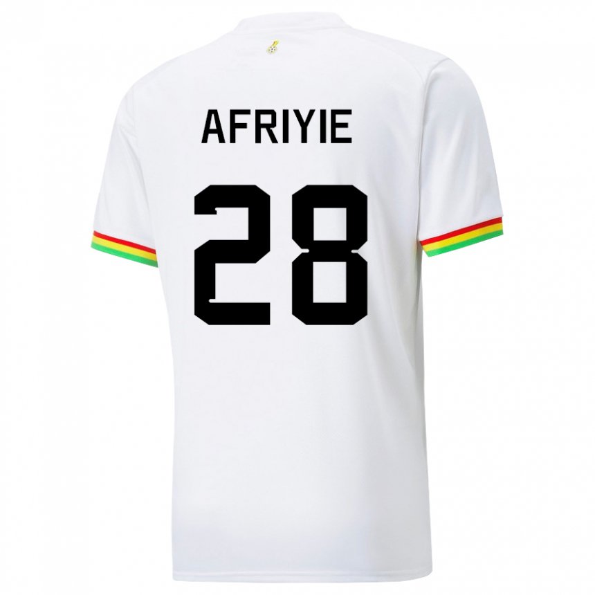 Męski Ghany Daniel Afriyie #28 Biały Domowa Koszulka 22-24 Koszulki Klubowe