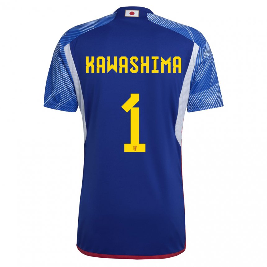 Męski Japonii Eiji Kawashima #1 Królewski Niebieski Domowa Koszulka 22-24 Koszulki Klubowe