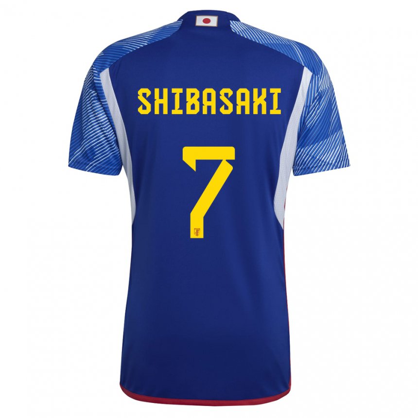 Męski Japonii Gaku Shibasaki #7 Królewski Niebieski Domowa Koszulka 22-24 Koszulki Klubowe