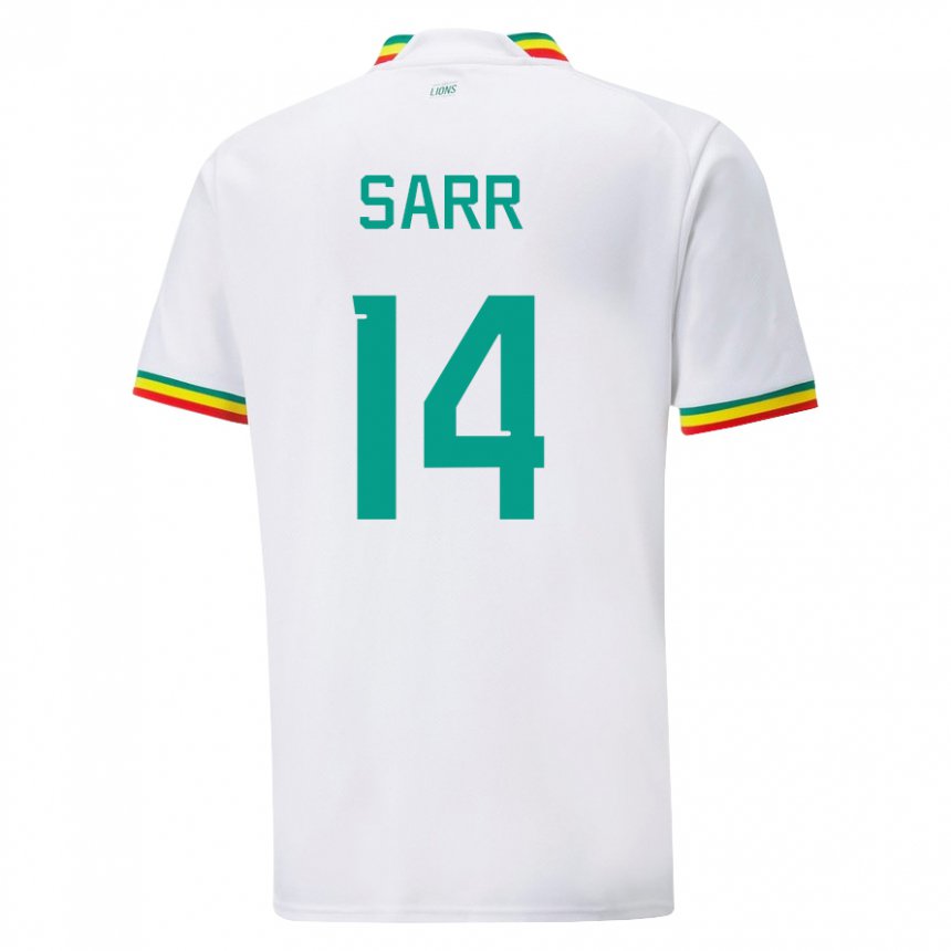 Męski Senegalu Pape Sarr #14 Biały Domowa Koszulka 22-24 Koszulki Klubowe