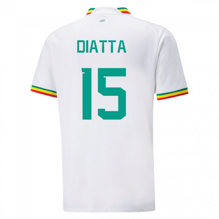 Męski Senegalu Krepin Diatta #15 Biały Domowa Koszulka 22-24 Koszulki Klubowe