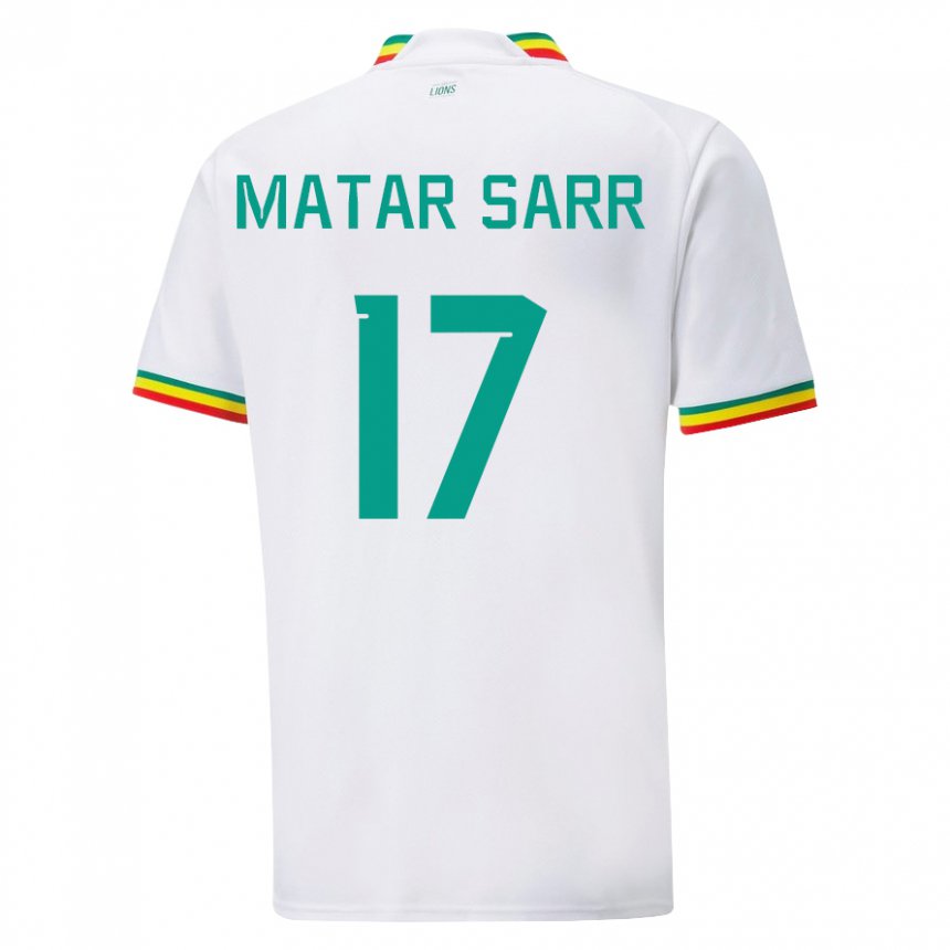Męski Senegalu Pape Matar Sarr #17 Biały Domowa Koszulka 22-24 Koszulki Klubowe