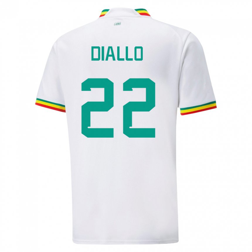 Męski Senegalu Abdou Diallo #22 Biały Domowa Koszulka 22-24 Koszulki Klubowe