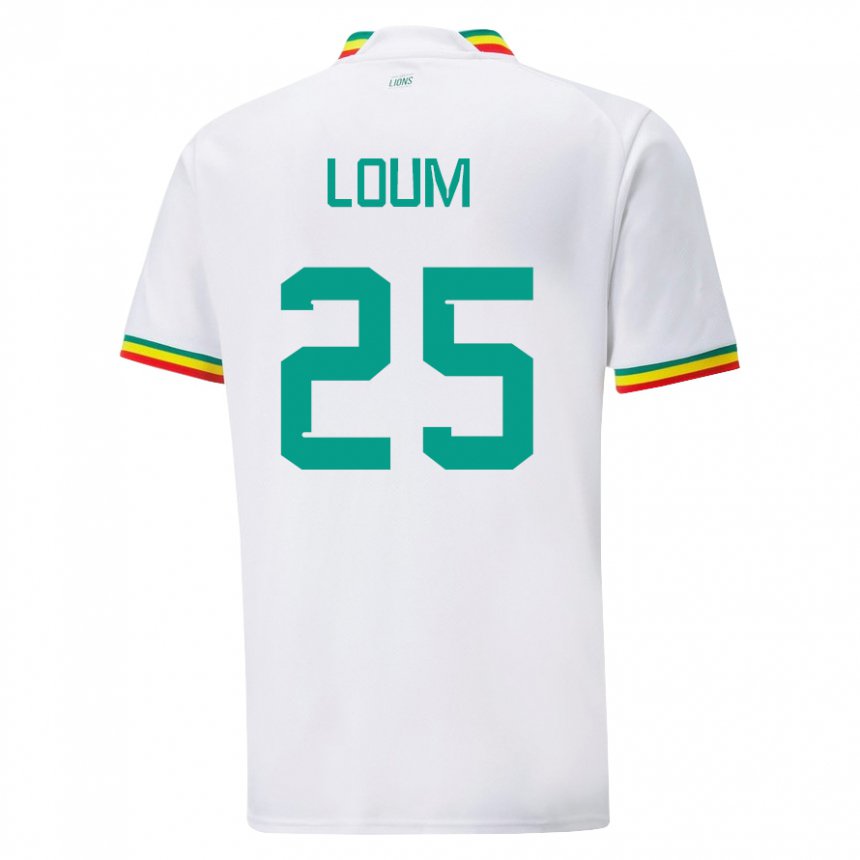 Męski Senegalu Mamadou Loum #25 Biały Domowa Koszulka 22-24 Koszulki Klubowe