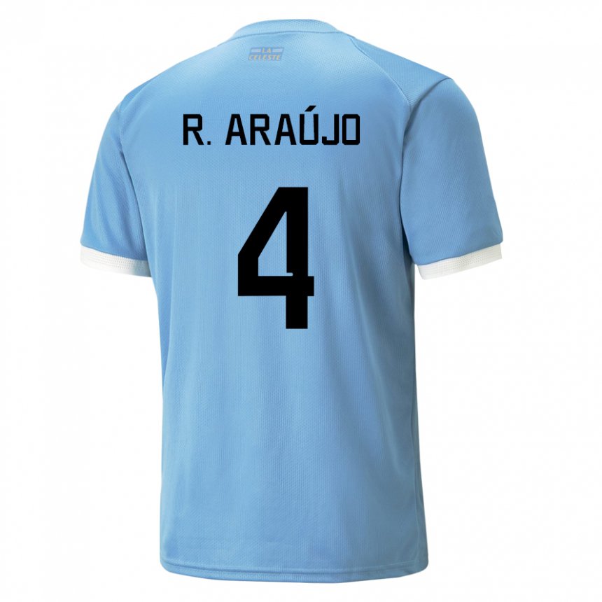 Męski Urugwaju Ronald Araujo #4 Niebieski Domowa Koszulka 22-24 Koszulki Klubowe
