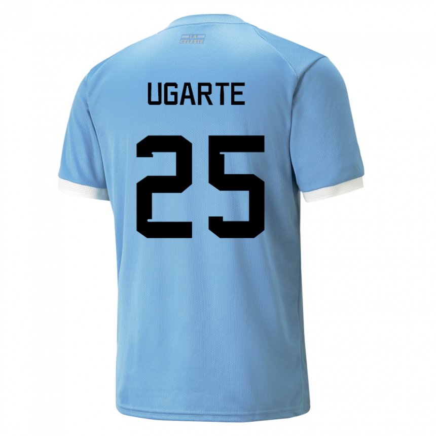 Męski Urugwaju Manuel Ugarte #25 Niebieski Domowa Koszulka 22-24 Koszulki Klubowe