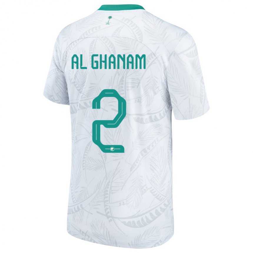 Męski Arabii Saudyjskiej Sultan Al Ghanym #2 Biały Domowa Koszulka 22-24 Koszulki Klubowe