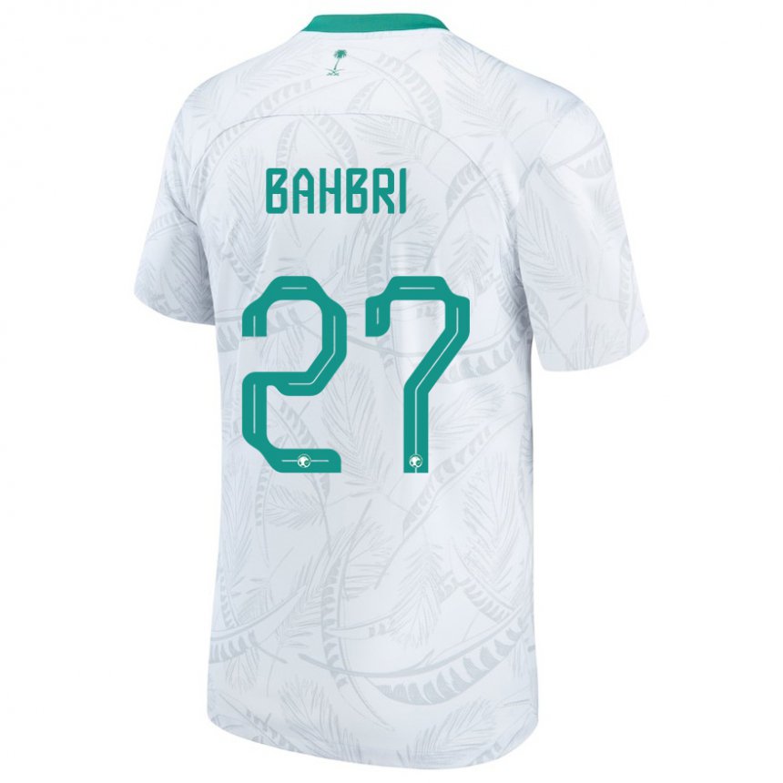 Męski Arabii Saudyjskiej Hatan Bahbri #27 Biały Domowa Koszulka 22-24 Koszulki Klubowe