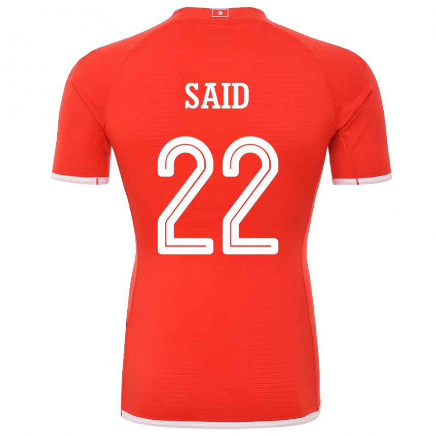 Męski Tunezji Bechir Ben Said #22 Czerwony Domowa Koszulka 22-24 Koszulki Klubowe