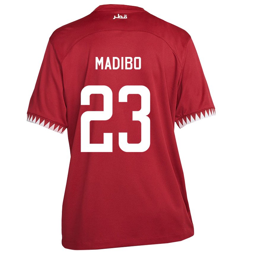 Męski Kataru Assim Madibo #23 Kasztanowaty Domowa Koszulka 22-24 Koszulki Klubowe