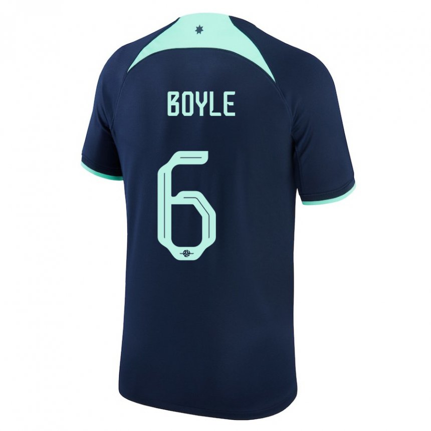 Męski Australii Martin Boyle #6 Ciemny Niebieski Wyjazdowa Koszulka 22-24 Koszulki Klubowe