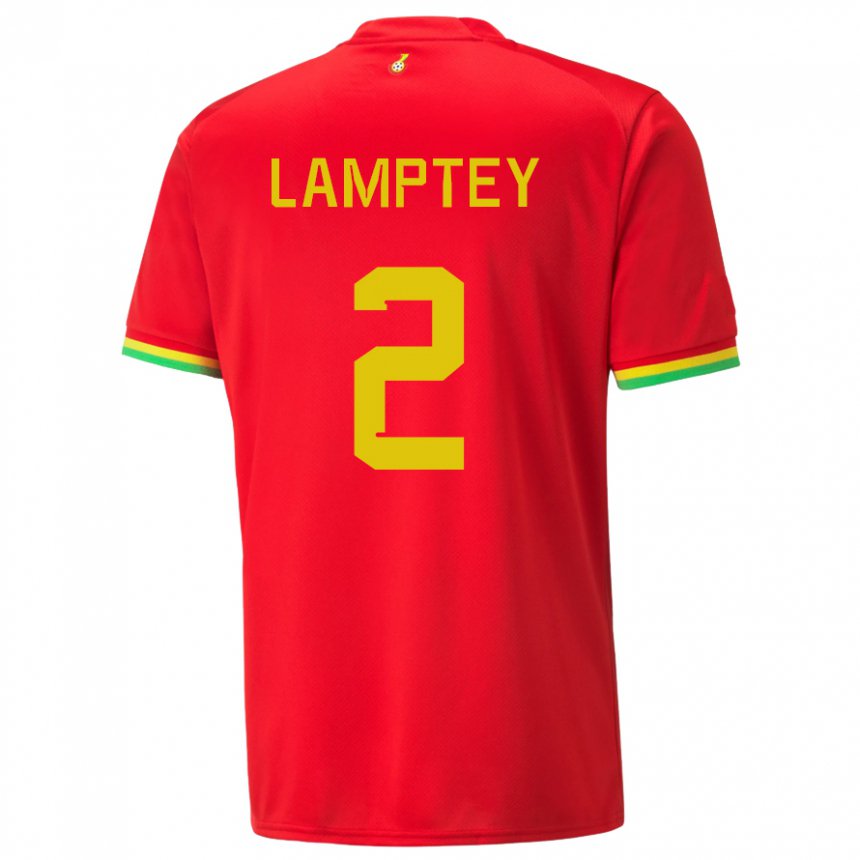 Męski Ghany Tariq Lamptey #2 Czerwony Wyjazdowa Koszulka 22-24 Koszulki Klubowe