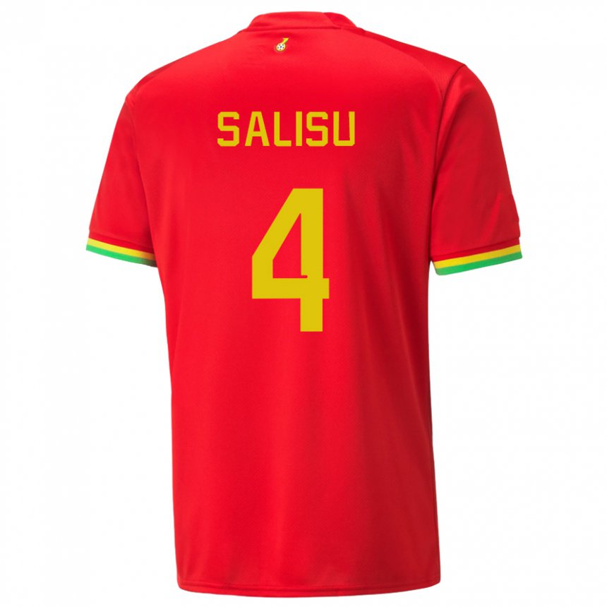 Męski Ghany Mohammed Salisu #4 Czerwony Wyjazdowa Koszulka 22-24 Koszulki Klubowe