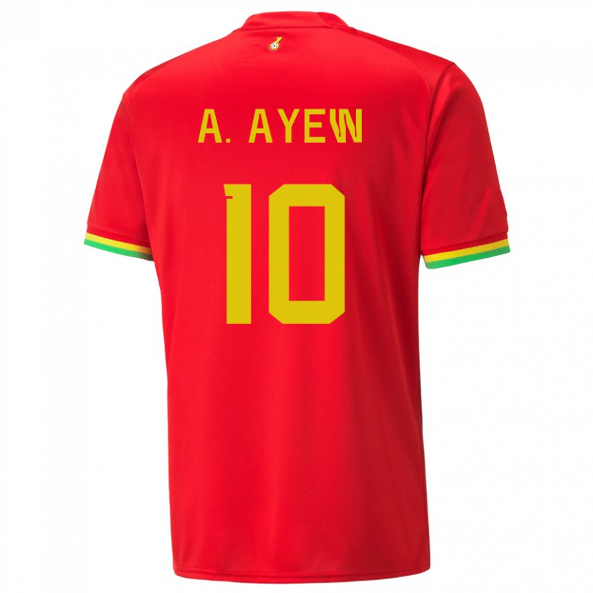 Męski Ghany Andre Ayew #10 Czerwony Wyjazdowa Koszulka 22-24 Koszulki Klubowe