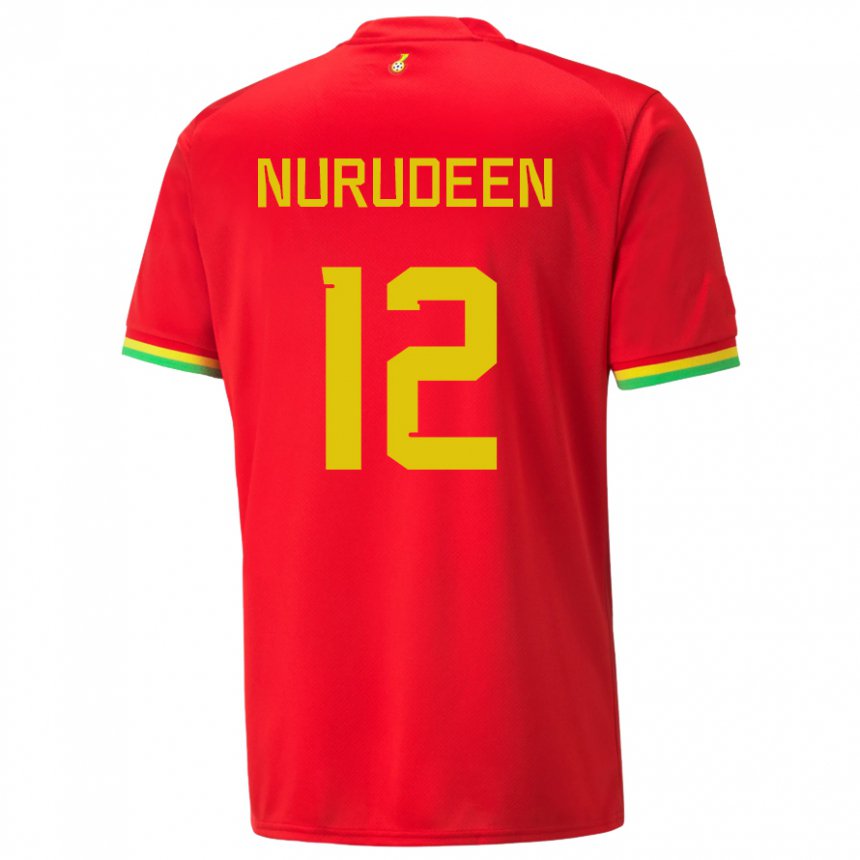 Męski Ghany Abdul Nurudeen #12 Czerwony Wyjazdowa Koszulka 22-24 Koszulki Klubowe