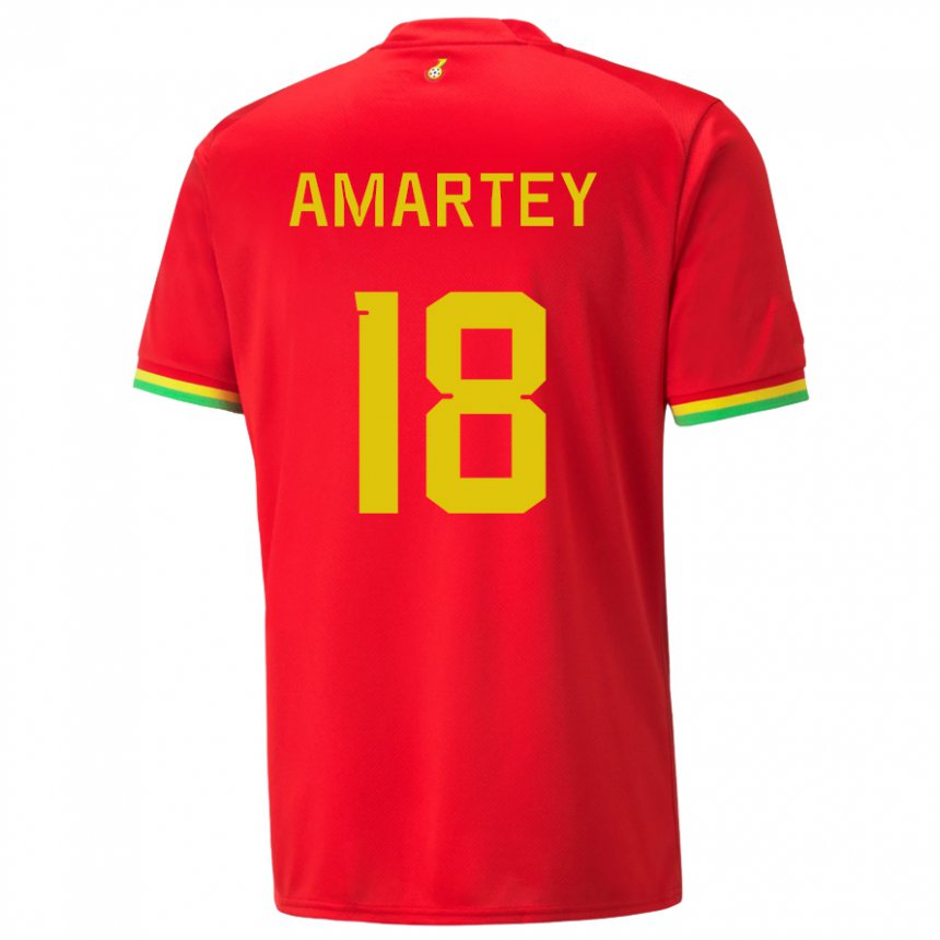 Męski Ghany Daniel Amartey #18 Czerwony Wyjazdowa Koszulka 22-24 Koszulki Klubowe