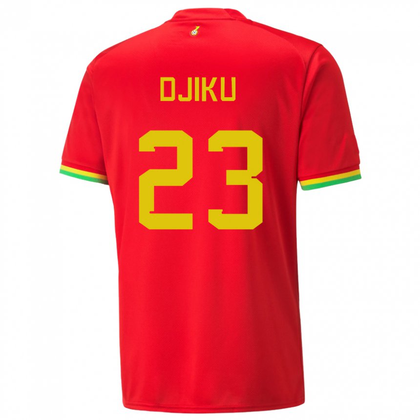 Męski Ghany Alexander Djiku #23 Czerwony Wyjazdowa Koszulka 22-24 Koszulki Klubowe