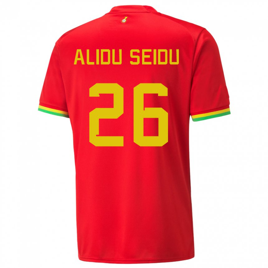 Męski Ghany Alidu Seidu #26 Czerwony Wyjazdowa Koszulka 22-24 Koszulki Klubowe