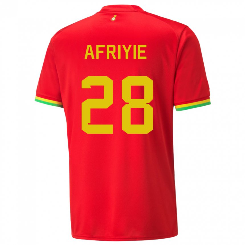 Męski Ghany Daniel Afriyie #28 Czerwony Wyjazdowa Koszulka 22-24 Koszulki Klubowe
