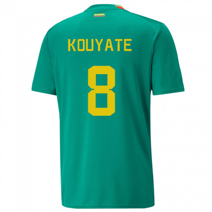Męski Senegalu Cheikhou Kouyate #8 Zielony Wyjazdowa Koszulka 22-24 Koszulki Klubowe
