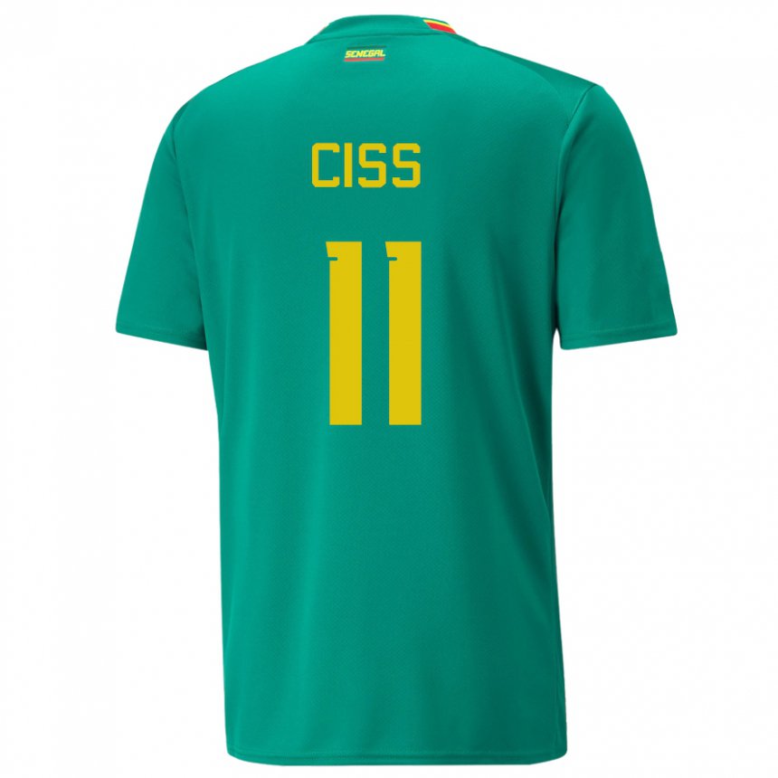 Męski Senegalu Pathe Ciss #11 Zielony Wyjazdowa Koszulka 22-24 Koszulki Klubowe