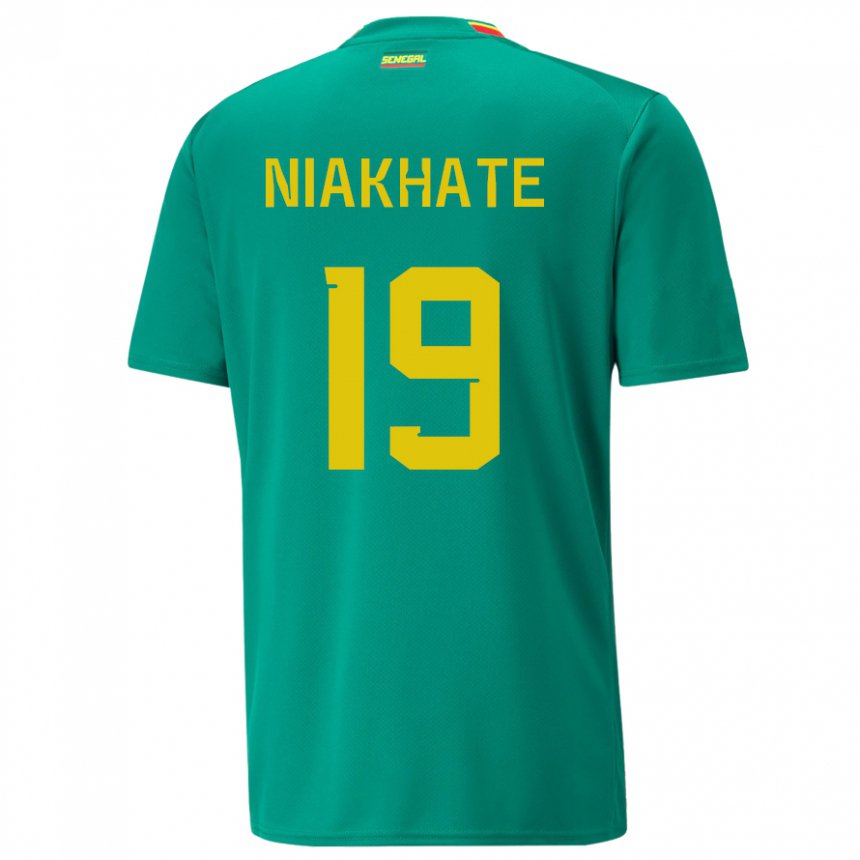 Męski Senegalu Moussa Niakhate #19 Zielony Wyjazdowa Koszulka 22-24 Koszulki Klubowe