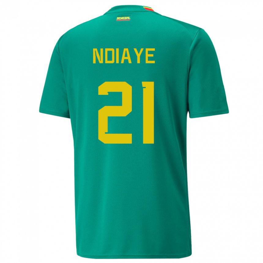 Męski Senegalu Iliman Ndiaye #21 Zielony Wyjazdowa Koszulka 22-24 Koszulki Klubowe