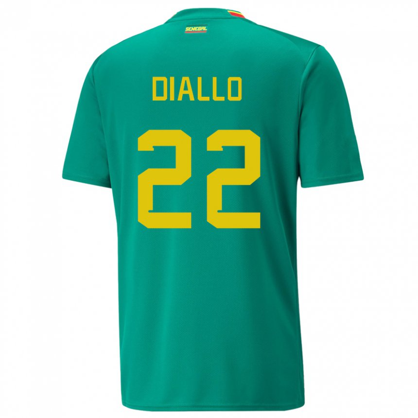 Męski Senegalu Abdou Diallo #22 Zielony Wyjazdowa Koszulka 22-24 Koszulki Klubowe