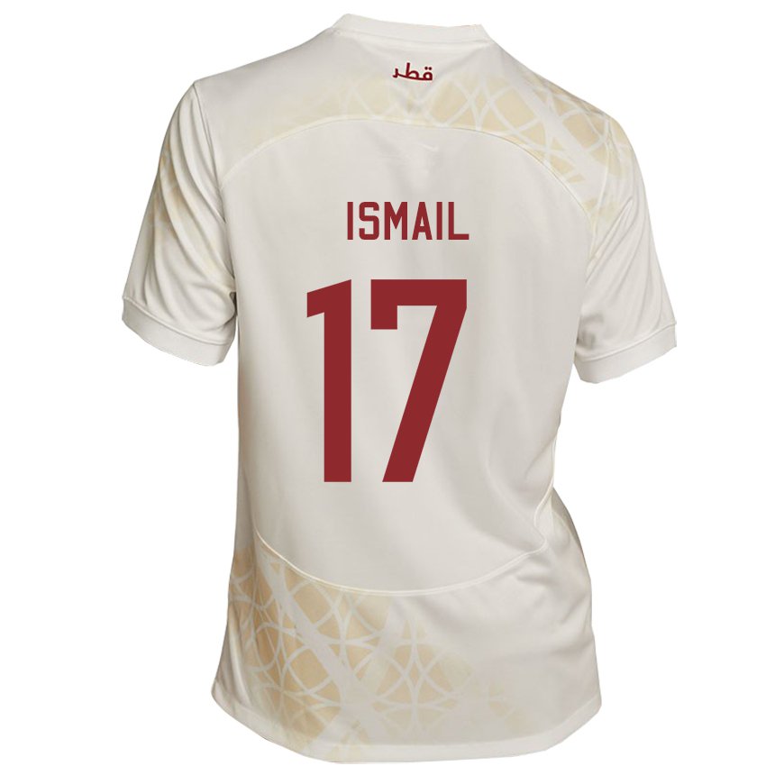 Męski Kataru Ismail Mohamad #17 Złoty Beżowy Wyjazdowa Koszulka 22-24 Koszulki Klubowe