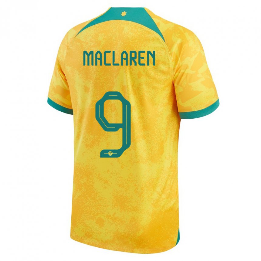 Kobiety Australii Jamie Maclaren #9 Złoty Domowa Koszulka 22-24 Koszulki Klubowe
