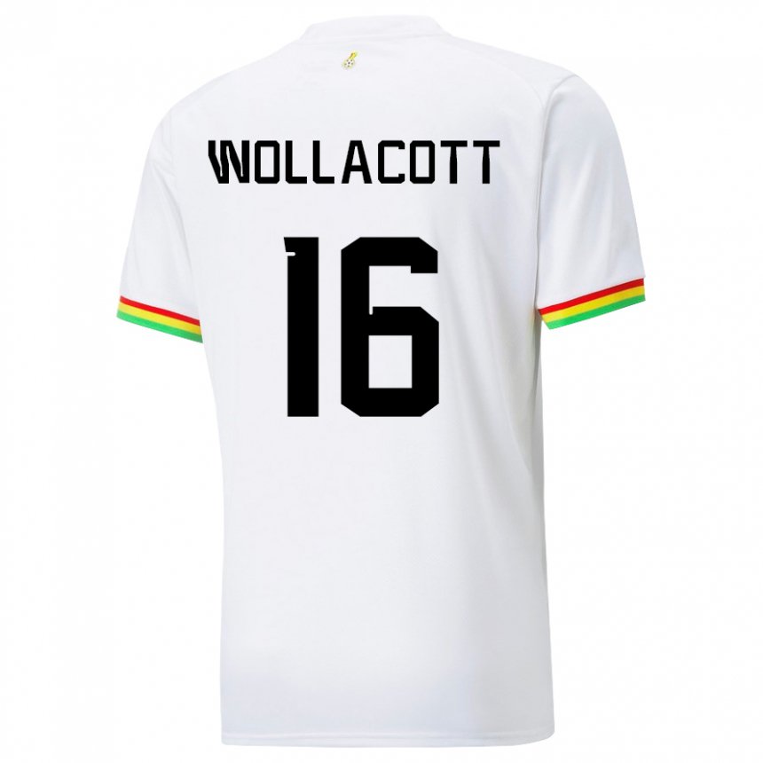Kobiety Ghany Joe Wollacott #16 Biały Domowa Koszulka 22-24 Koszulki Klubowe