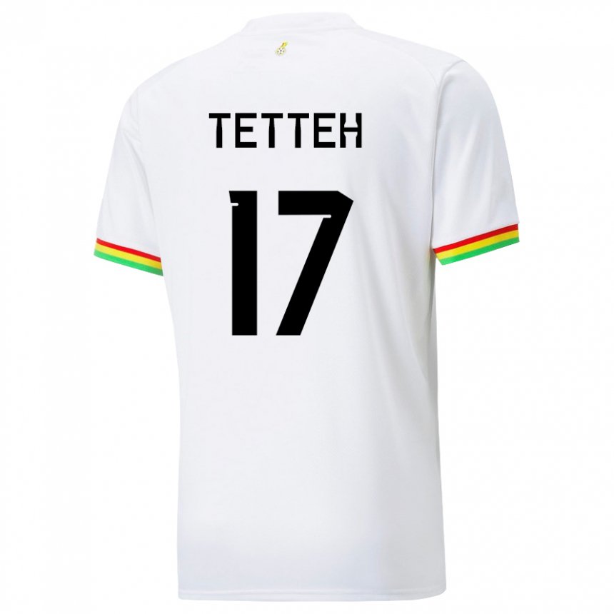 Kobiety Ghany Benjamin Tetteh #17 Biały Domowa Koszulka 22-24 Koszulki Klubowe