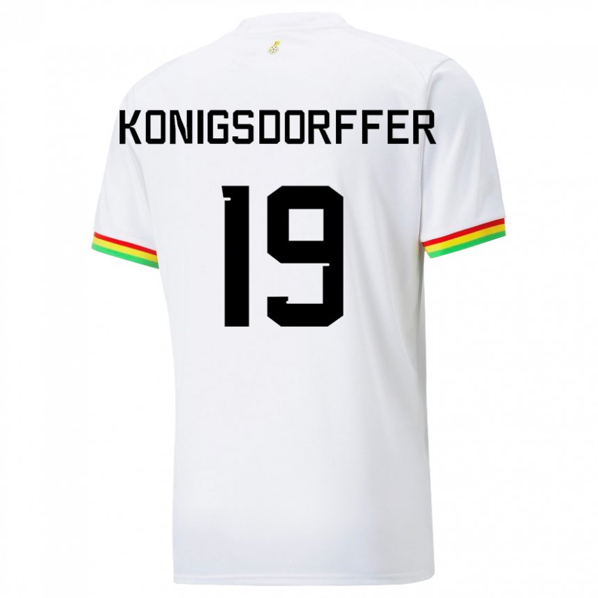 Kobiety Ghany Ransford-yeboah Konigsdorffer #19 Biały Domowa Koszulka 22-24 Koszulki Klubowe